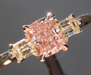 SOLD....Pink Diamond Ring: .66ct Fancy Brownish Pink I1 Cushion Modified Brilliant Pink Lemonade™ Diamond Ring GIA R6510