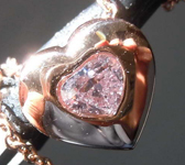 SOLD....0.25ct Pink Heart Shape Diamond Pendant R6606