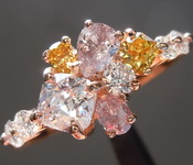 SOLD...1.27ctw Assorted Fancy Colored Diamond Ring R6810