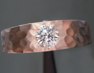 SOLD....0.56ct Pink SI2 Round Brilliant Diamond Ring R7108