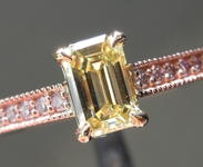 0.47ct Intense Yellow SI1 Emerald Cut Diamond Ring R7148