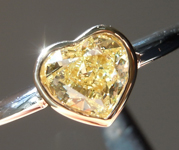 0.77ct Fancy Yellow IF Heart Shape Diamond Ring R7244