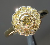 0.35ct Fancy Yellow GIA Round Brilliant Diamond Ring R7258
