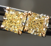 1.35ctw Yellow Radiant Cut Diamond Earrings R7273