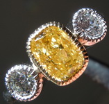 1.01ct Intense Yellow I1 Cushion Cut Diamond Ring R7361