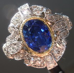 SOLD... 2.49ct Blue Oval Sapphire Ring R7386