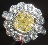 SOLD...1.57ct U-V VS1 Cushion Cut Diamond Ring R7577