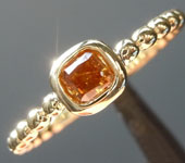 0.28ct Brown Orange I1 Radiant Cut Diamond Ring R7621