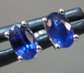 0.69ctw Blue Oval Sapphire Earrings R7731