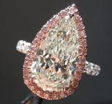 SOLD...4.03ct L I1 Pear Shape Diamond Ring R8038