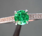 0.46ct Round Mixed Cut Emerald Ring R8458