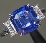 SOLD...2.14ct Blue Asscher Cut Sapphire R9127