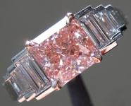 1.50ct Pink VS2 Radiant Cut Lab Grown Diamond Ring R9443
