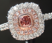 SOLD....0.15ct Purplish Pink Cushion Cut Diamond Ring R9456