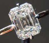 3.38ct H VS2 Emerald Cut Lab Grown Diamond Ring R9694
