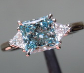 1.26ct Intense Blue VS2 Princess Cut Lab Grown Diamond Ring R9419