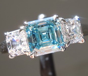 SOLD...1.32ct Blue VS2 Asscher Cut Lab Grown Diamond Ring R9433