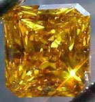 orange yellow radiant cut diamond