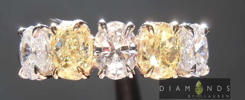 yellow and colorless diamond ring