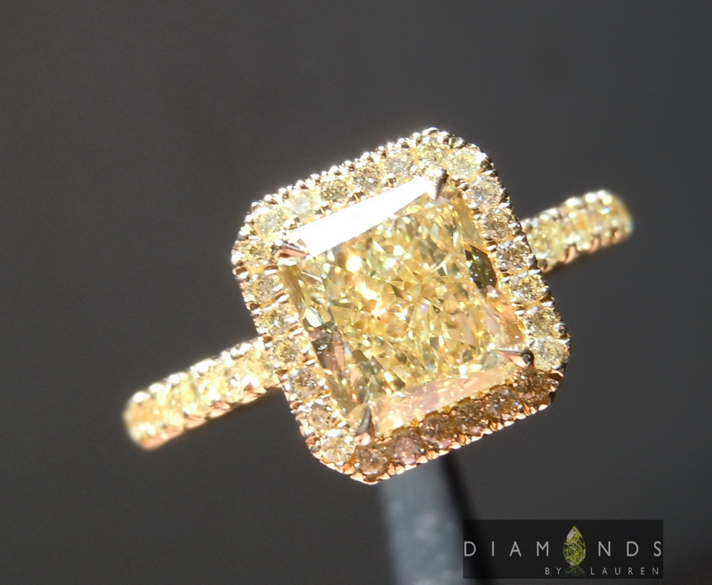 light yellow diamond ring