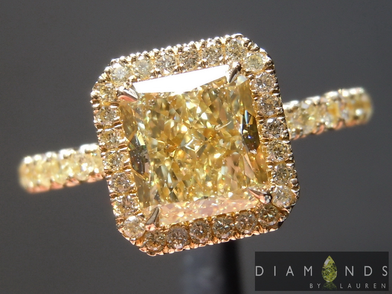 light yellow diamond ring