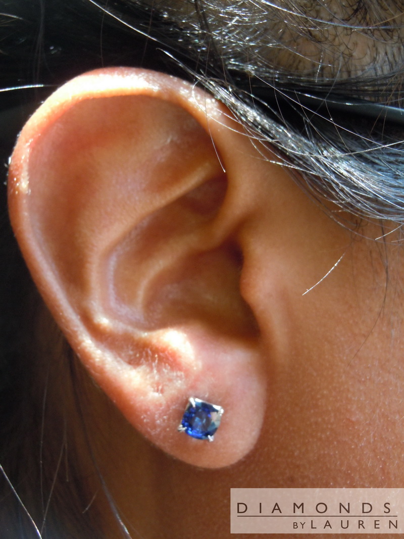 blue sapphire earrings