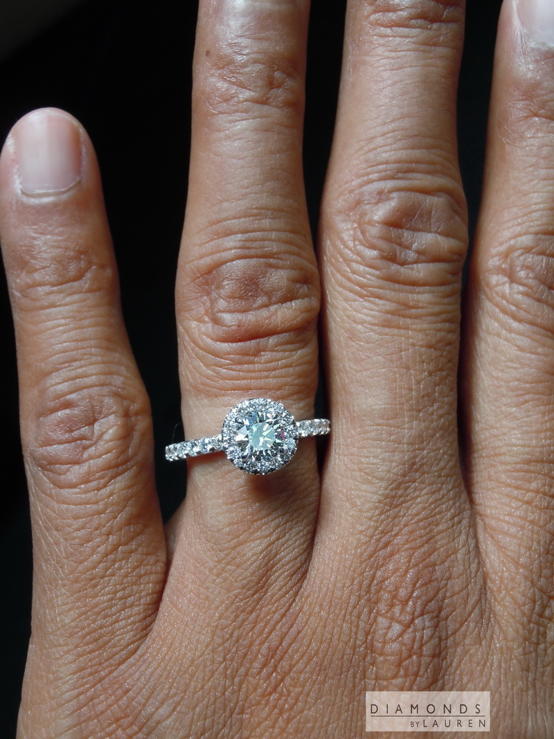 natural colorless diamond ring