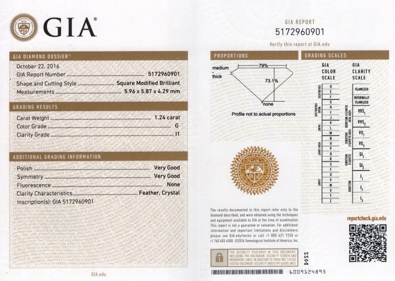 natural princess cut diamond