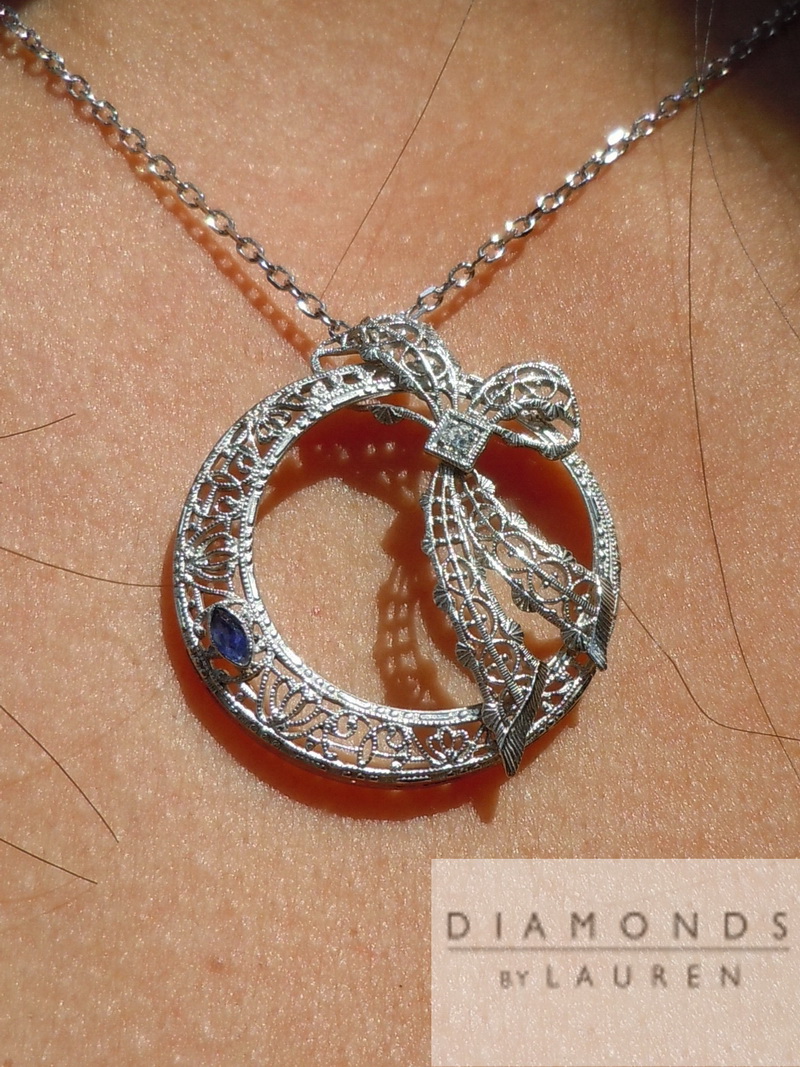 vintage diamond pendant
