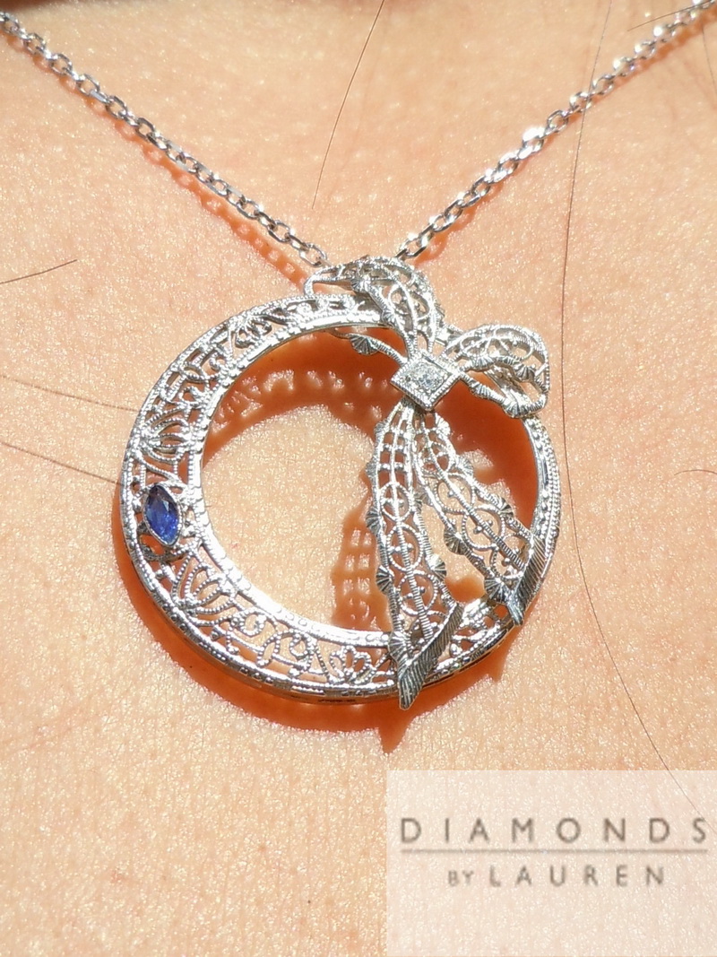 sapphire and diamond necklace