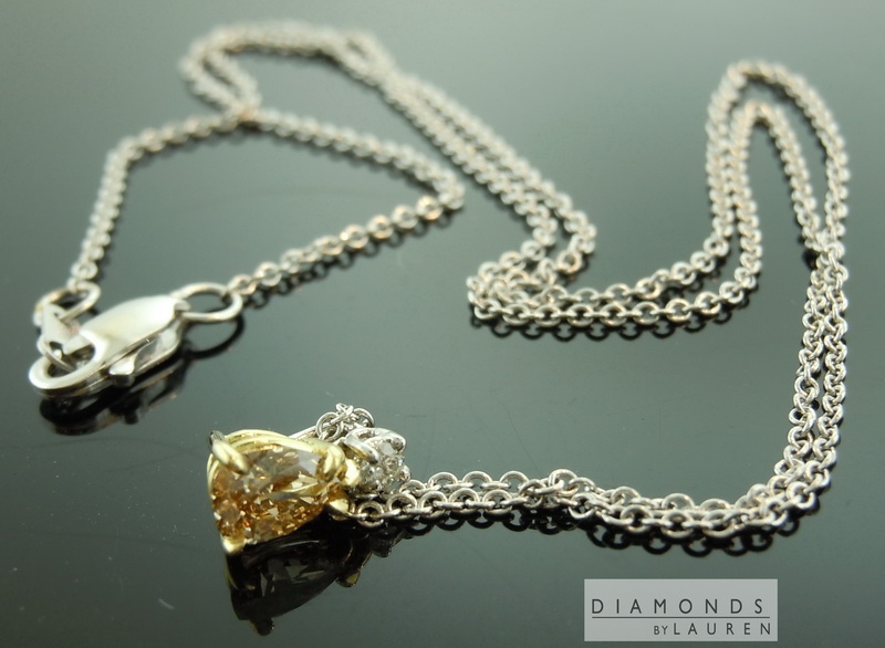 yellow diamond pendant