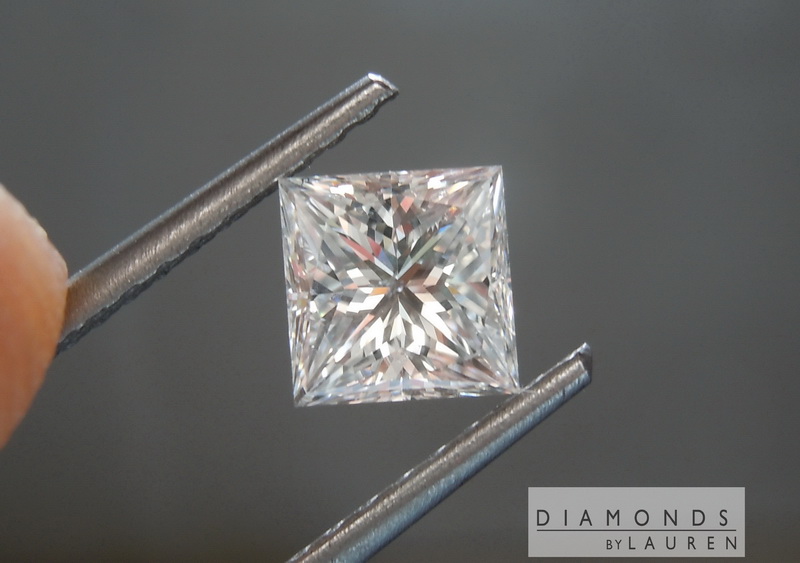 colorless princess cut diamond
