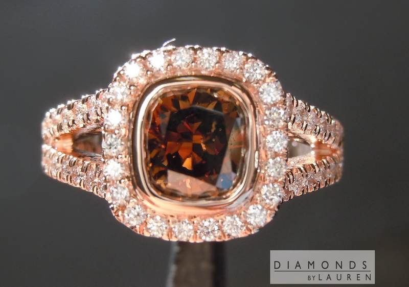 brown diamond ring