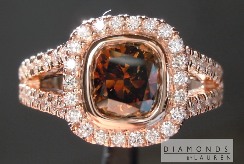 natural brown diamond ring