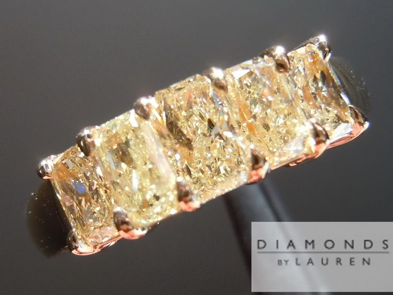 natural yellow diamond ring