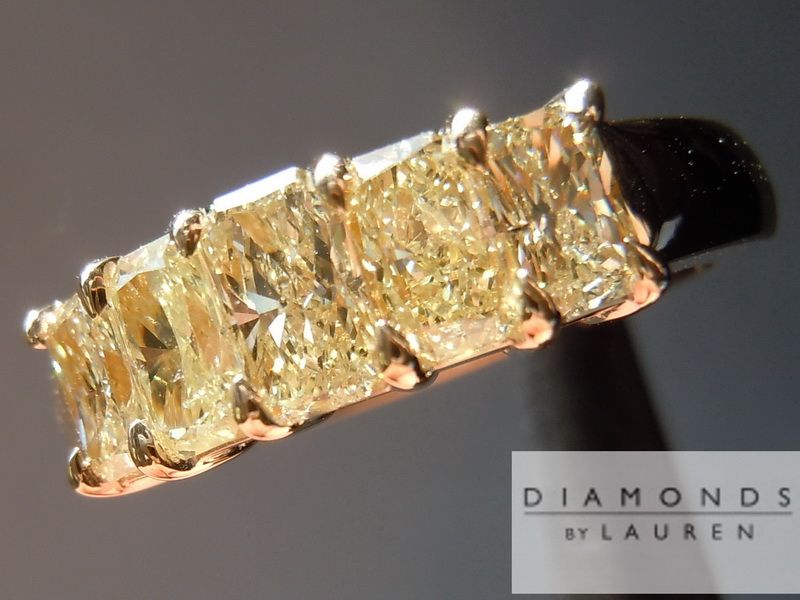 natural yellow diamond ring