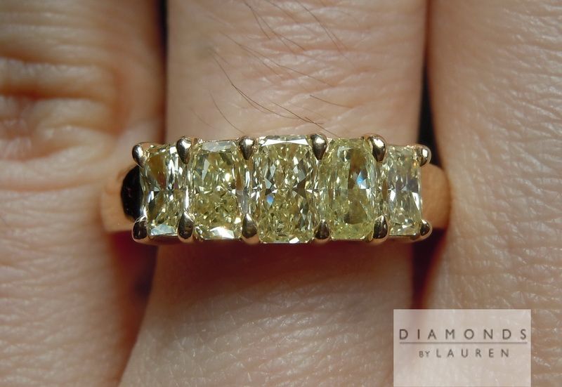 natural yellow diamond ring