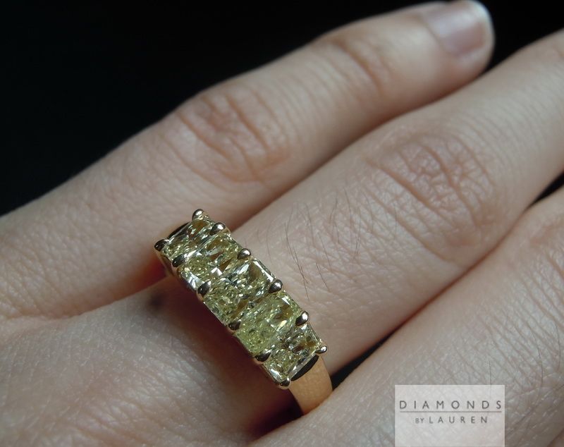 natural yellow diamond ring
