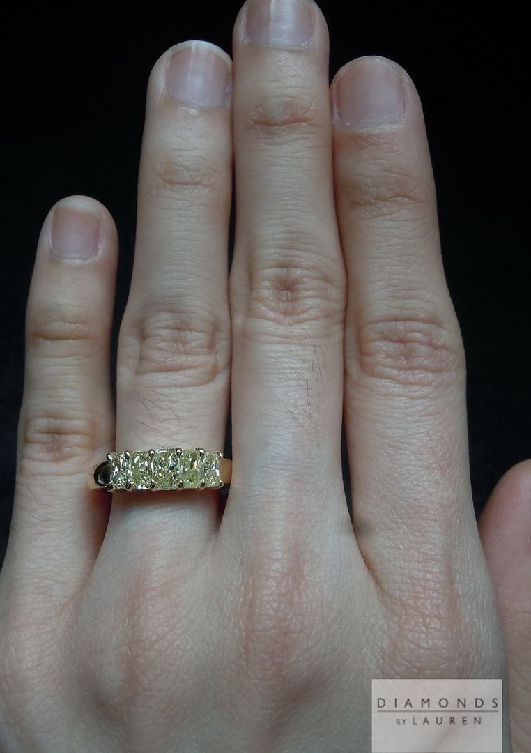 natural yellow diamond ring
