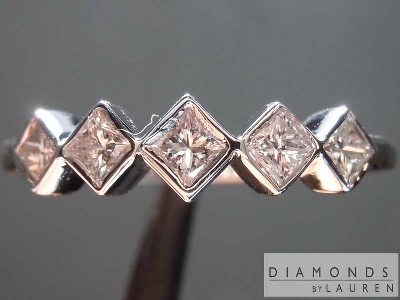 SOLD... 0.42ctw J VS1 Princess Diamond Band R7584