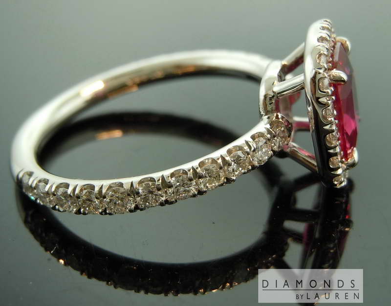 oval pink sapphire ring