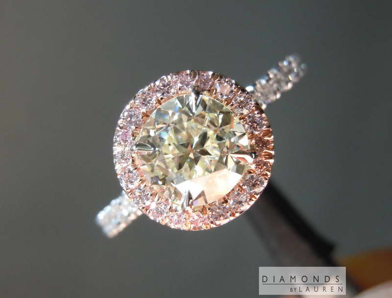 european cut diamond ring