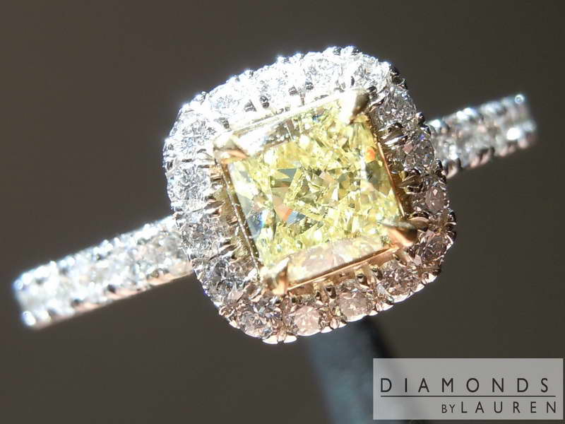 natural yellow diamond ring