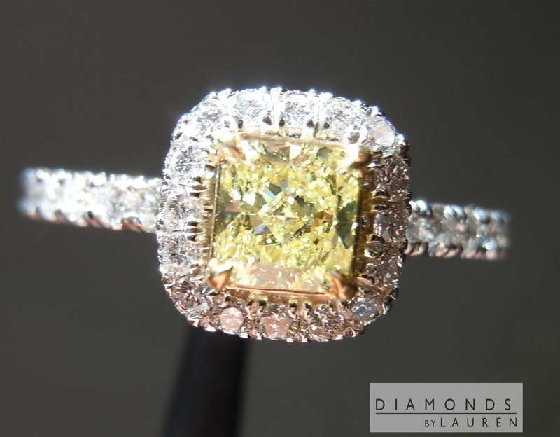 natural canary diamond ring