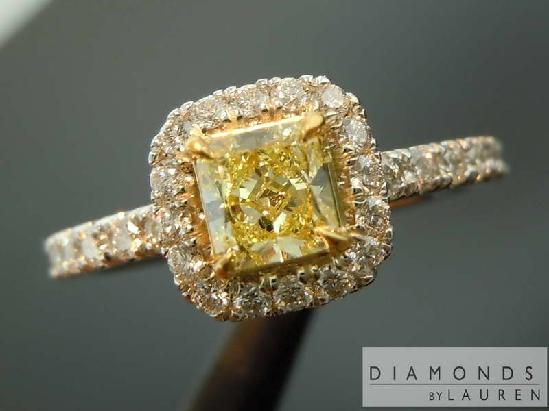 natural yellow diamond ring
