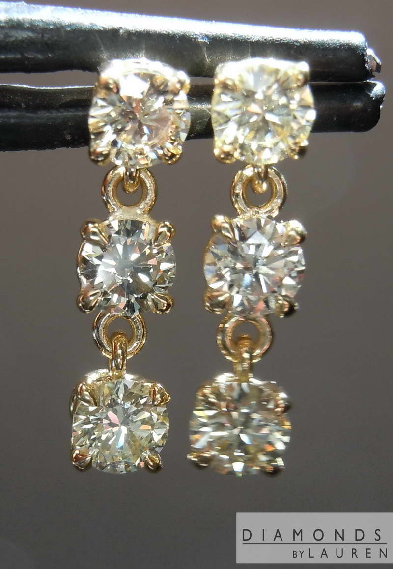 yellow diamond earrings