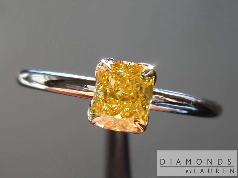 natural yellow diamond ring