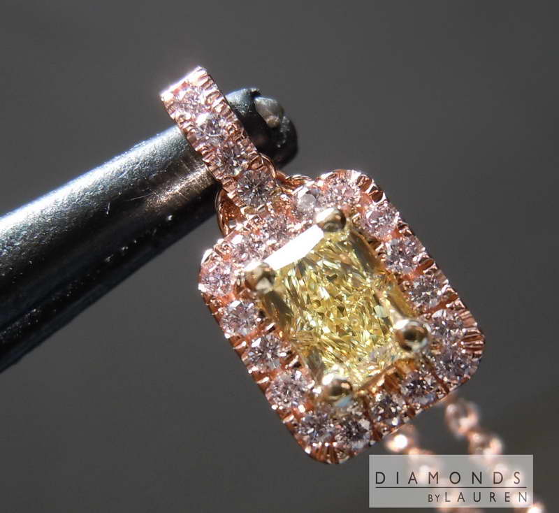 yellow diamond pendant