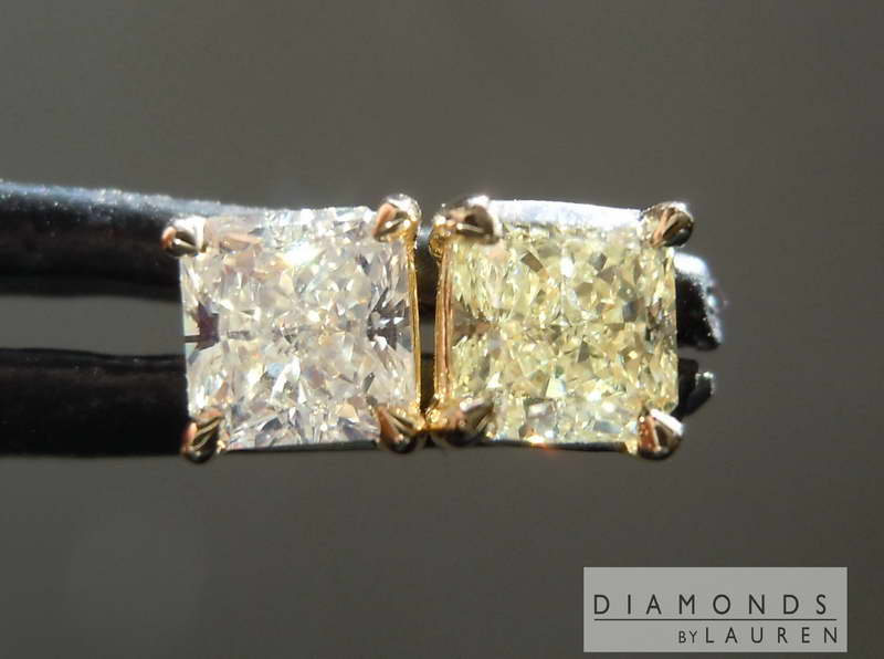 yellow diamond earrings