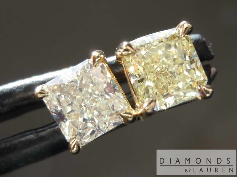 yellow diamond earrings